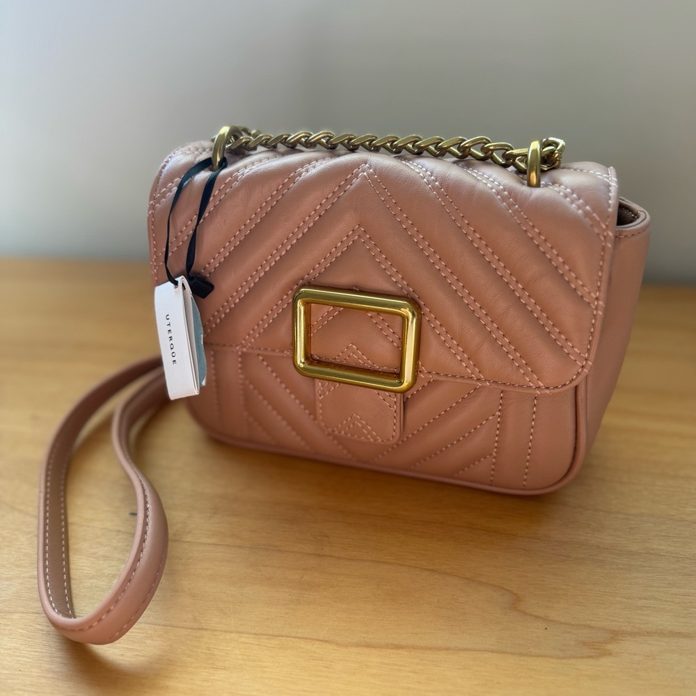 [New] Uterque Quilted Leather Handbag